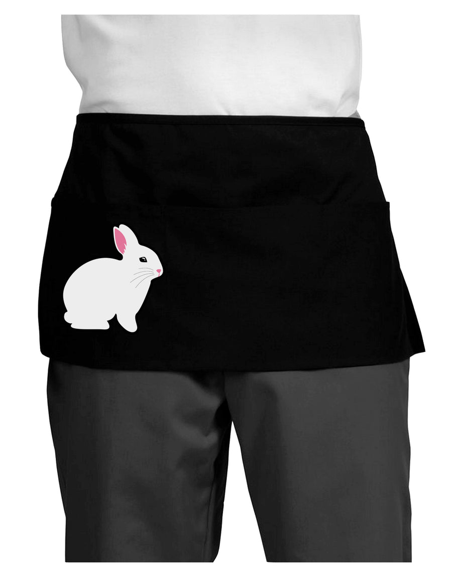 Cute Bunny Rabbit Easter Dark Adult Mini Waist Apron, Server Apron-Mini Waist Apron-TooLoud-Black-One-Size-Davson Sales