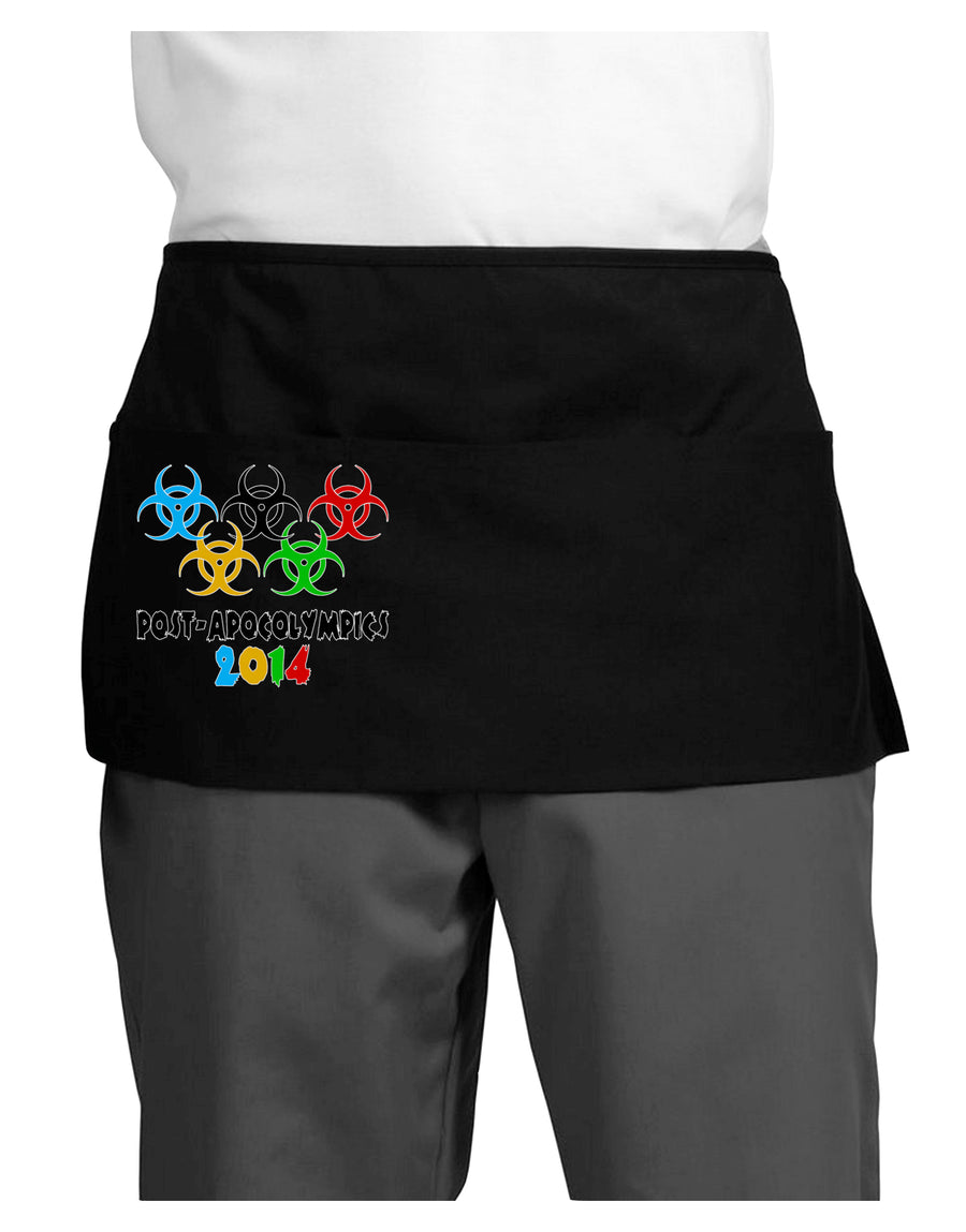 Post-Apocolympics 2014 - Zombie Dark Adult Mini Waist Apron, Server Apron-Mini Waist Apron-TooLoud-Black-One-Size-Davson Sales