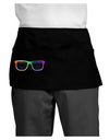 Pride Rainbow Glasses Dark Adult Mini Waist Apron, Server Apron by TooLoud-Mini Waist Apron-TooLoud-Black-One-Size-Davson Sales