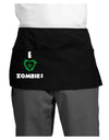 I Heart Zombies - Bio Hazard Heart Green Dark Adult Mini Waist Apron, Server Apron-Mini Waist Apron-TooLoud-Black-One-Size-Davson Sales