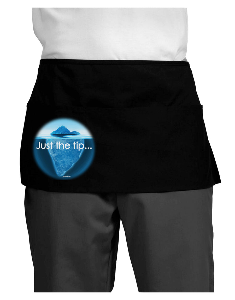 Iceberg Just the Tip Dark Adult Mini Waist Apron, Server Apron-Mini Waist Apron-TooLoud-Black-One-Size-Davson Sales