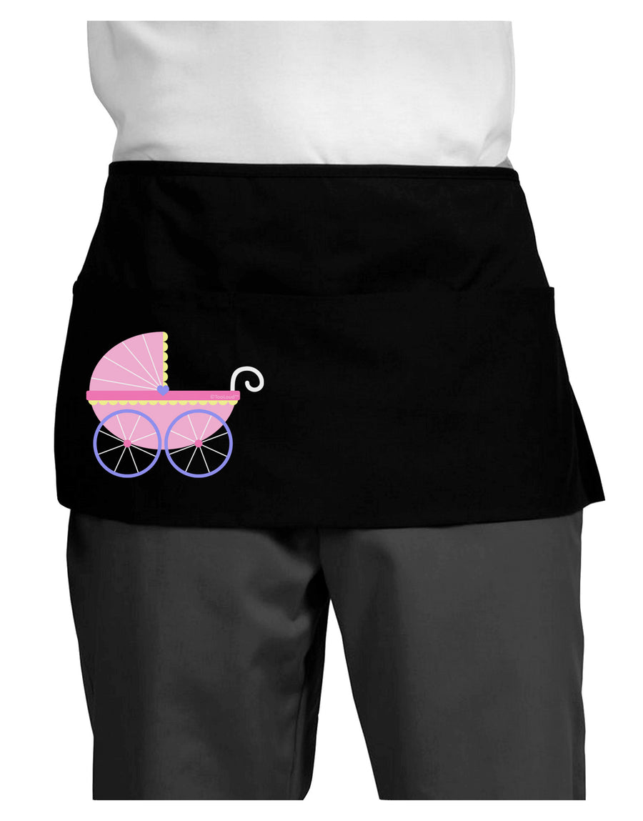 Baby Girl Carriage Dark Adult Mini Waist Apron, Server Apron-Mini Waist Apron-TooLoud-Black-One-Size-Davson Sales