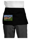 Colorado Mountains Forrest Dark Adult Mini Waist Apron, Server Apron-Mini Waist Apron-TooLoud-Black-One-Size-Davson Sales