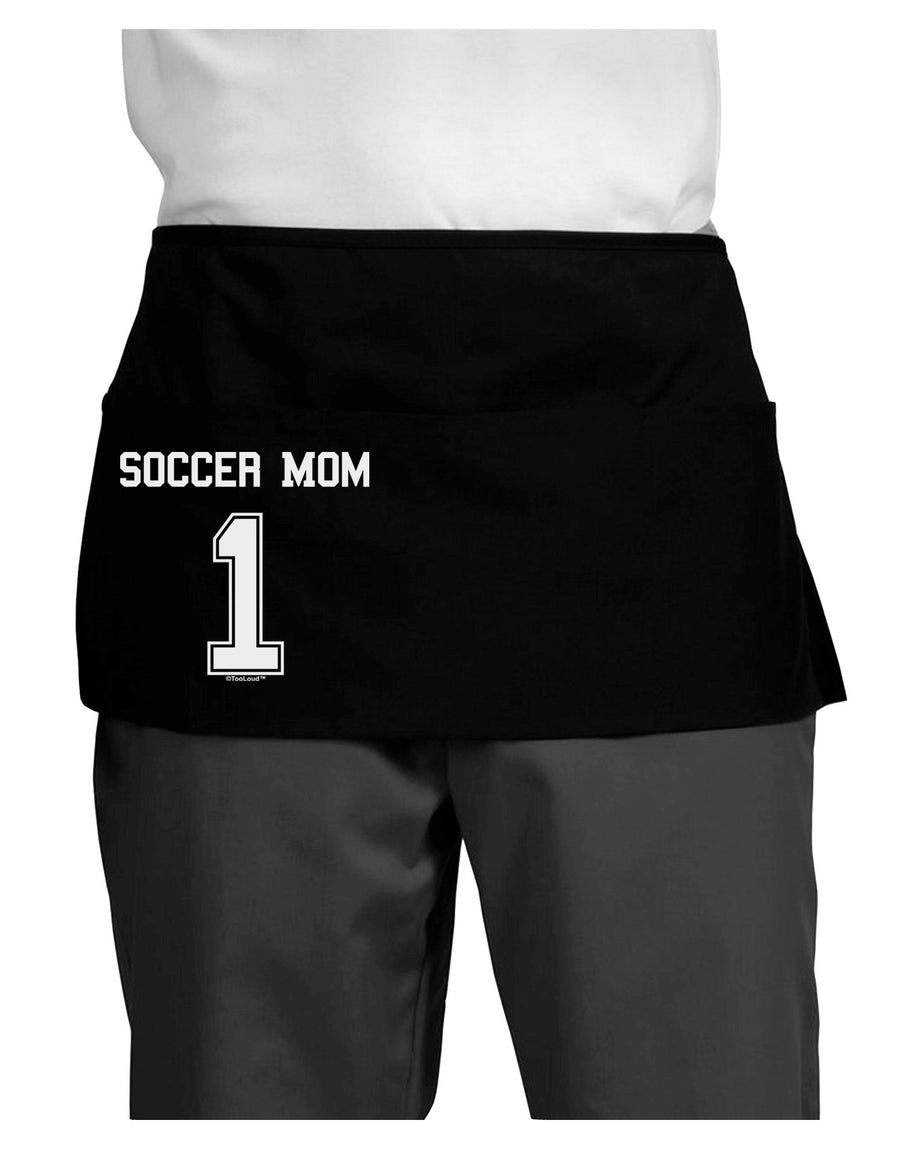 Soccer Mom Jersey Dark Adult Mini Waist Apron, Server Apron-Mini Waist Apron-TooLoud-Black-One-Size-Davson Sales