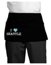 Distressed I Heart Seattle - Heart Flag Dark Adult Mini Waist Apron, Server Apron by TooLoud-Mini Waist Apron-TooLoud-Black-One-Size-Davson Sales