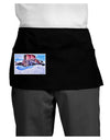 Victor Mines Colorado Watercolor Dark Adult Mini Waist Apron, Server Apron-Mini Waist Apron-TooLoud-Black-One-Size-Davson Sales