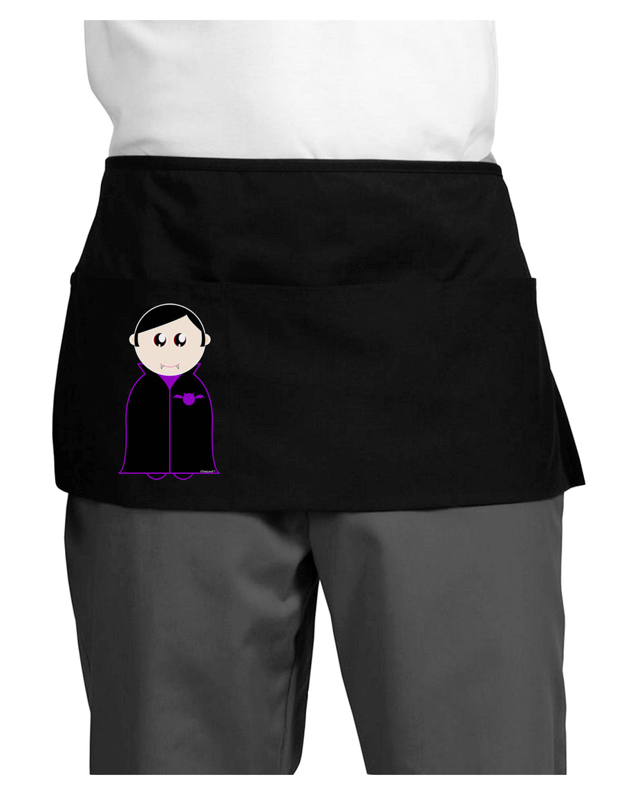 Cute Vampire Boy Halloween Dark Adult Mini Waist Apron, Server Apron-Mini Waist Apron-TooLoud-Black-One-Size-Davson Sales