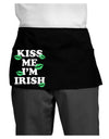 Kiss Me I'm Irish - Green Kisses Dark Adult Mini Waist Apron, Server Apron by TooLoud-Mini Waist Apron-TooLoud-Black-One-Size-Davson Sales