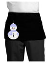 Cute Snowman With Hat and Scarf Christmas Dark Adult Mini Waist Apron, Server Apron-Mini Waist Apron-TooLoud-Black-One-Size-Davson Sales