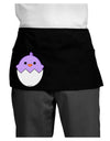 Cute Hatching Chick - Purple Dark Adult Mini Waist Apron, Server Apron by TooLoud-Mini Waist Apron-TooLoud-Black-One-Size-Davson Sales