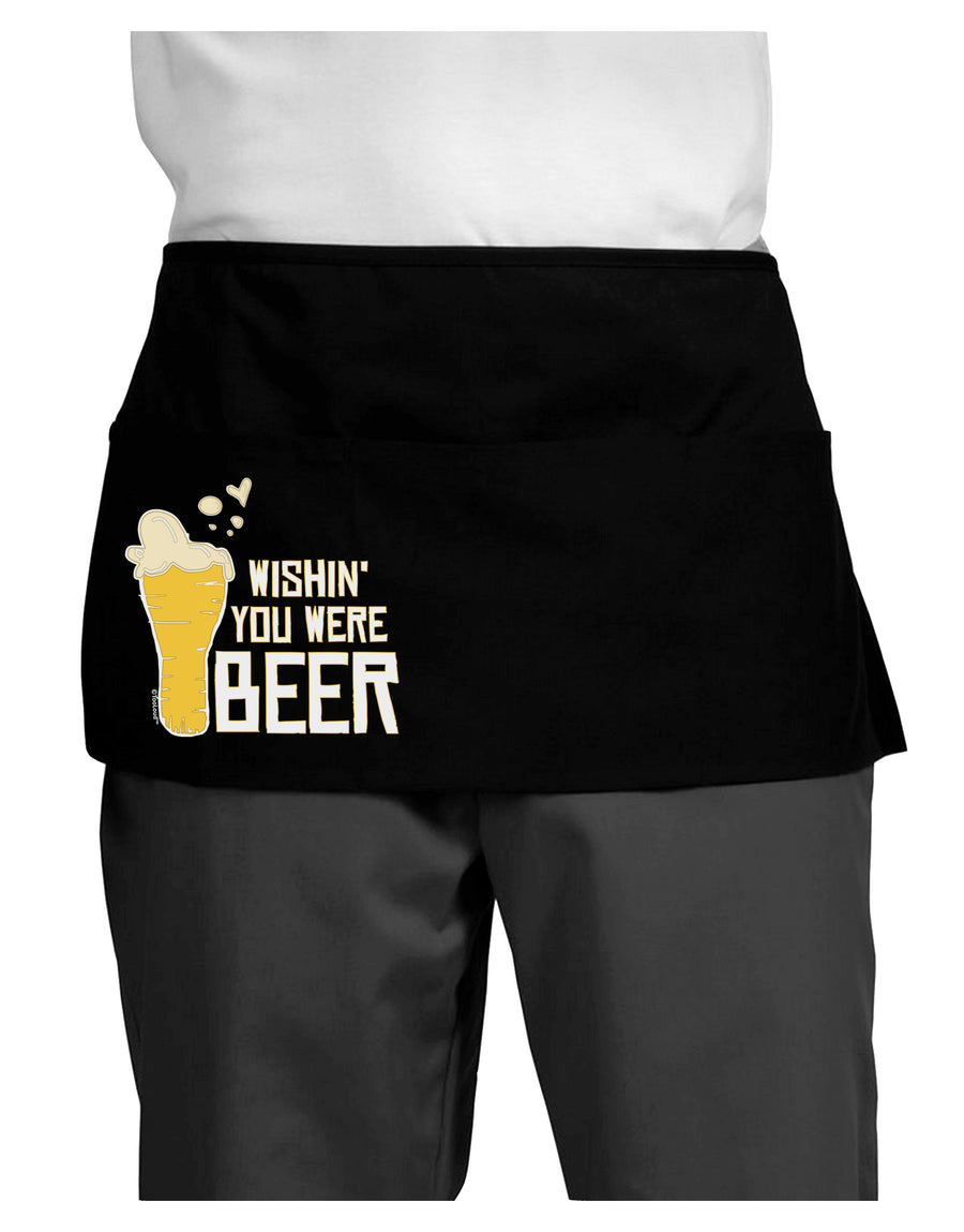 Wishin you were Beer Dark Dark Adult Mini Waist Apron-Aprons - Waist-TooLoud-Black-One-Size-Davson Sales