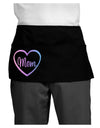 Mom Heart Design - Gradient Colors Dark Adult Mini Waist Apron, Server Apron by TooLoud-Mini Waist Apron-TooLoud-Black-One-Size-Davson Sales