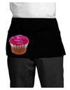 Giant Bright Pink Cupcake Dark Adult Mini Waist Apron, Server Apron by TooLoud-Mini Waist Apron-TooLoud-Black-One-Size-Davson Sales