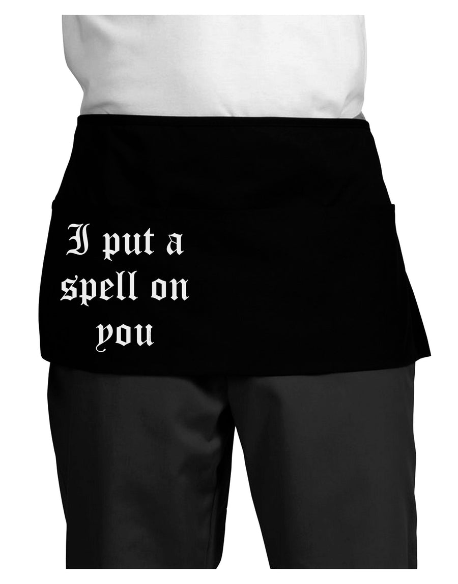 I Put A Spell On You Halloween - Text Dark Adult Mini Waist Apron, Server Apron-Mini Waist Apron-TooLoud-Black-One-Size-Davson Sales