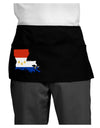 New Orleans Louisiana Flag Dark Adult Mini Waist Apron, Server Apron-Mini Waist Apron-TooLoud-Black-One-Size-Davson Sales