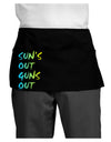 Suns Out Guns Out - Gradient Colors Dark Adult Mini Waist Apron, Server Apron-Mini Waist Apron-TooLoud-Black-One-Size-Davson Sales