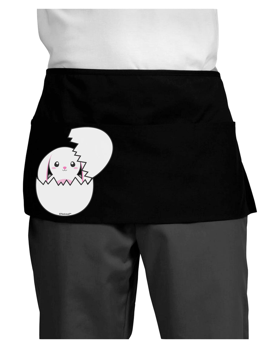 Cute Easter Bunny Hatching Dark Adult Mini Waist Apron, Server Apron by TooLoud-Mini Waist Apron-TooLoud-Black-One-Size-Davson Sales