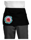 Watercolor Flower Dark Adult Mini Waist Apron, Server Apron-Mini Waist Apron-TooLoud-Black-One-Size-Davson Sales