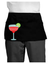 Red Margarita with Lime - Cinco de Mayo Dark Adult Mini Waist Apron, Server Apron by TooLoud-Mini Waist Apron-TooLoud-Black-One-Size-Davson Sales