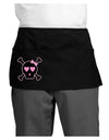 Pink and Black Crossbones Girl Dark Adult Mini Waist Apron, Server Apron-Mini Waist Apron-TooLoud-Black-One-Size-Davson Sales