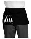 Eight Maids A Milking Text Dark Adult Mini Waist Apron, Server Apron-Mini Waist Apron-TooLoud-Black-One-Size-Davson Sales