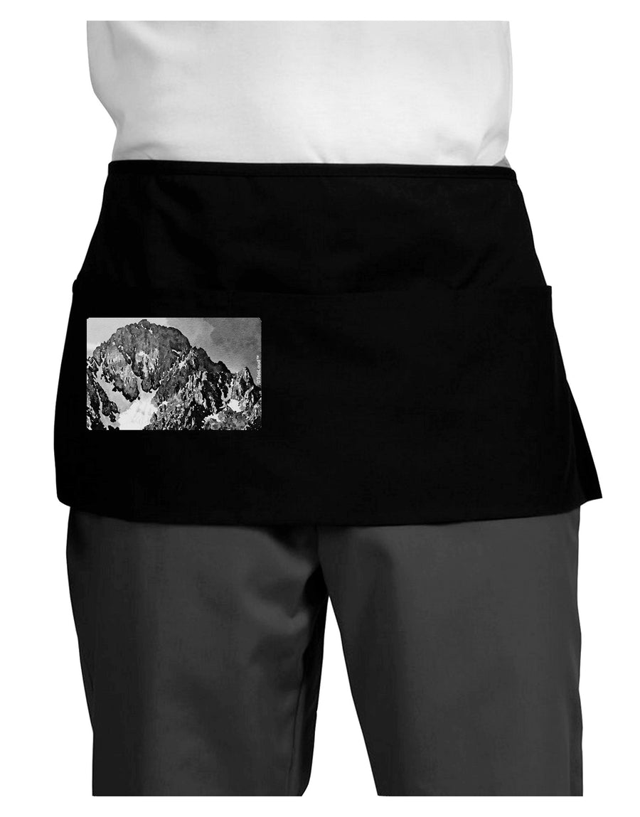 San Juan Mountain Range CO 2 Dark Adult Mini Waist Apron, Server Apron-Mini Waist Apron-TooLoud-Black-One-Size-Davson Sales