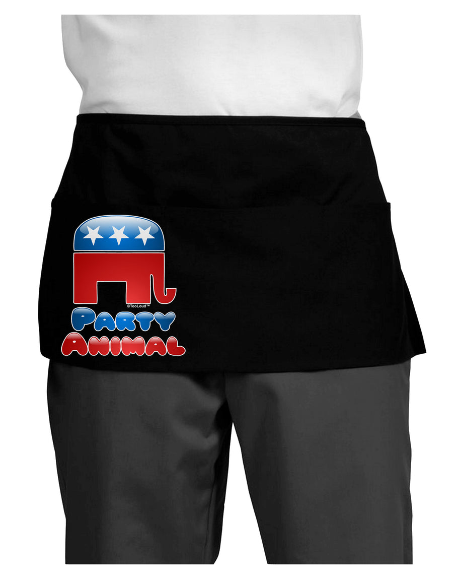 Republican Party Animal Dark Adult Mini Waist Apron, Server Apron-Mini Waist Apron-TooLoud-Black-One-Size-Davson Sales