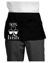 50 Percent Irish - St Patricks Day Dark Adult Mini Waist Apron, Server Apron by TooLoud-Mini Waist Apron-TooLoud-Black-One-Size-Davson Sales