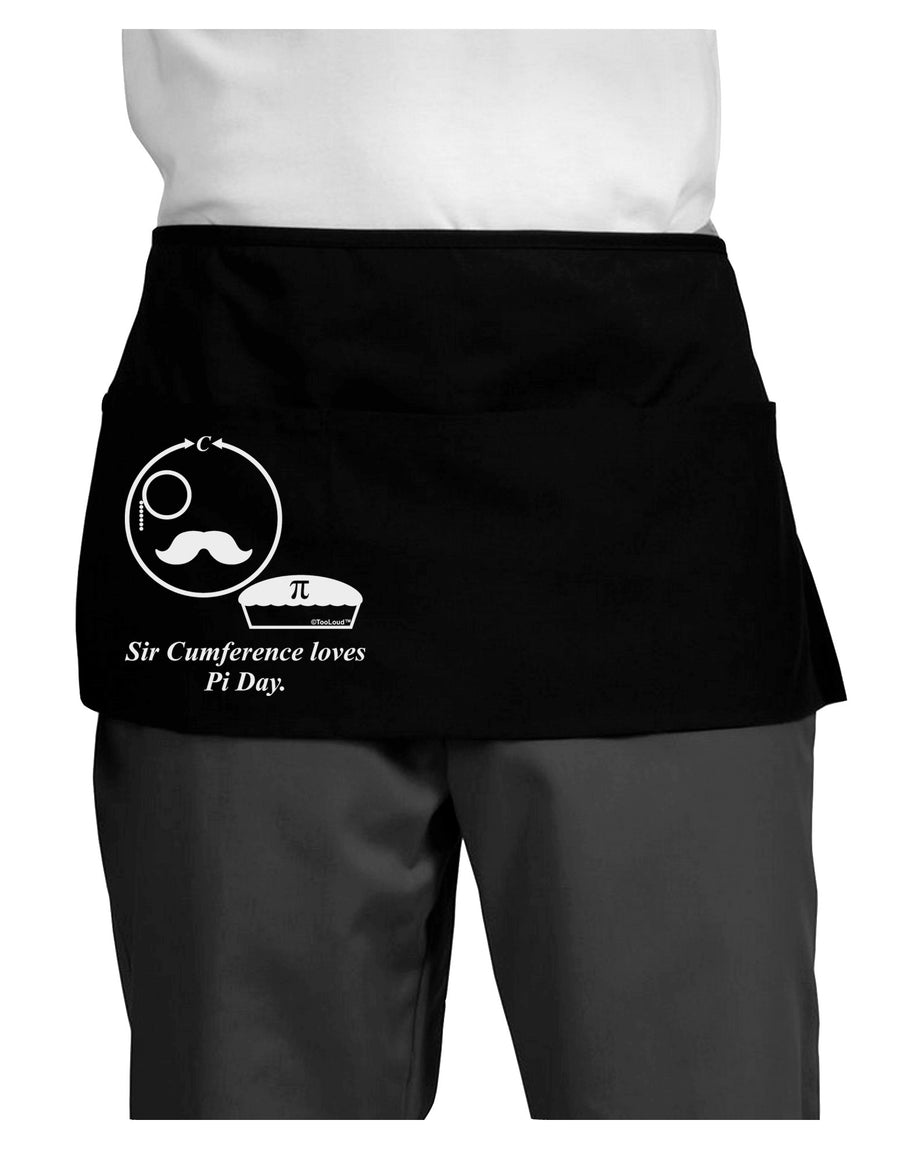 Sir Cumference Loves Pi Day Dark Adult Mini Waist Apron, Server Apron-Mini Waist Apron-TooLoud-Black-One-Size-Davson Sales