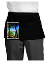 TooLoud Tropical Skyline Dark Adult Mini Waist Apron, Server Apron-Mini Waist Apron-TooLoud-Black-One-Size-Davson Sales