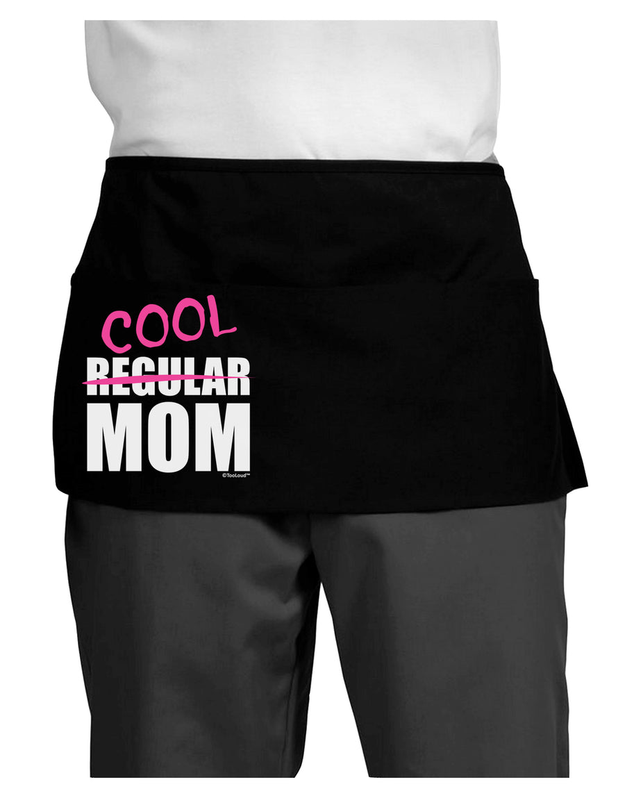 Not A Regular Mom Design Dark Adult Mini Waist Apron, Server Apron by TooLoud-Mini Waist Apron-TooLoud-Black-One-Size-Davson Sales