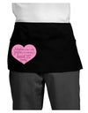 Adoption is When - Mom and Daughter Quote Dark Adult Mini Waist Apron, Server Apron by TooLoud-Mini Waist Apron-TooLoud-Black-One-Size-Davson Sales