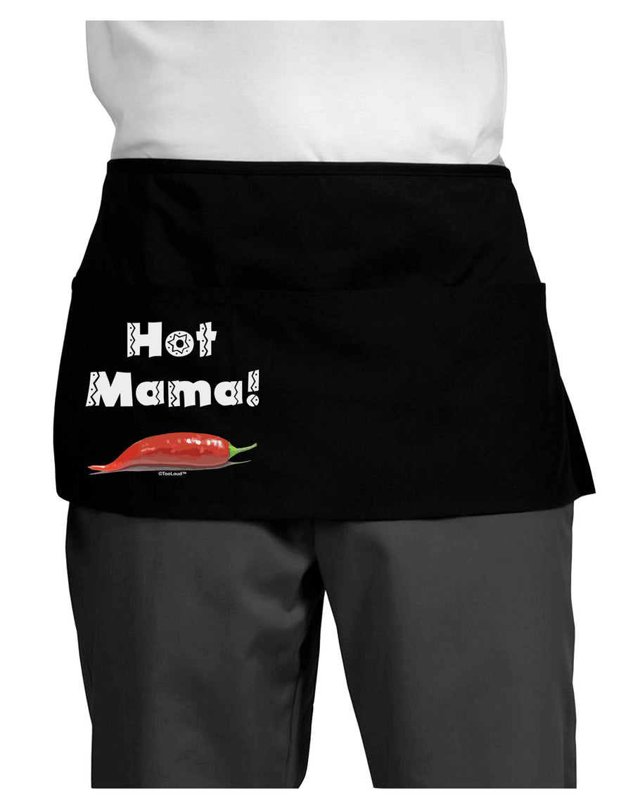 Hot Mama Chili Pepper Dark Adult Mini Waist Apron, Server Apron-Mini Waist Apron-TooLoud-Black-One-Size-Davson Sales