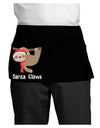 Cute Christmas Sloth - Santa Claws Dark Adult Mini Waist Apron, Server Apron by TooLoud-Mini Waist Apron-TooLoud-Black-One-Size-Davson Sales