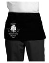 Camp Morning Wood Staff - B&W Dark Adult Mini Waist Apron, Server Apron-Mini Waist Apron-TooLoud-Black-One-Size-Davson Sales