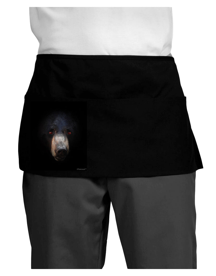 Scary Black Bear Dark Adult Mini Waist Apron, Server Apron-Mini Waist Apron-TooLoud-Black-One-Size-Davson Sales