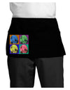 Three Wolves Howling - Pop-Art #2 Dark Adult Mini Waist Apron, Server Apron by TooLoud-Mini Waist Apron-TooLoud-Black-One-Size-Davson Sales