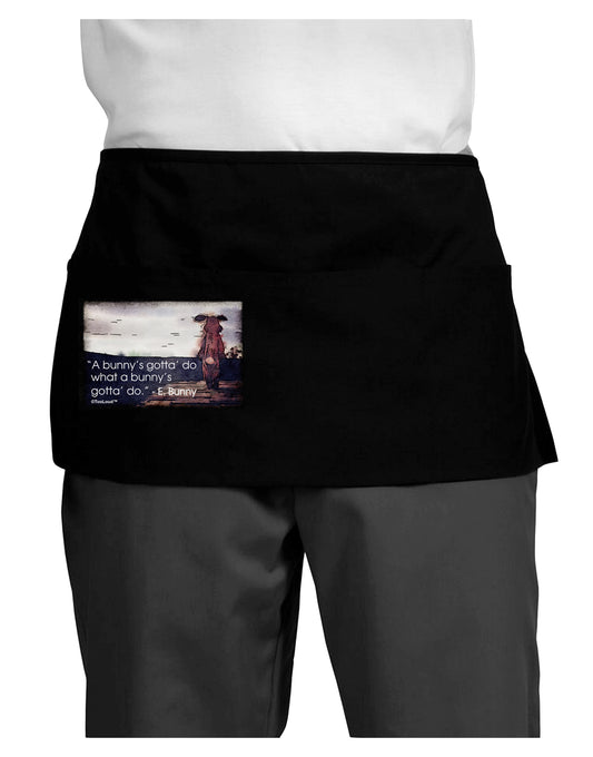 A Bunny's Gotta Do - Easter Bunny Dark Adult Mini Waist Apron, Server Apron by TooLoud-Mini Waist Apron-TooLoud-Black-One-Size-Davson Sales