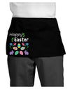 Happy Easter Design Dark Adult Mini Waist Apron, Server Apron-Mini Waist Apron-TooLoud-Black-One-Size-Davson Sales