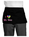 I Heart My Niece - Autism Awareness Dark Adult Mini Waist Apron, Server Apron by TooLoud-Mini Waist Apron-TooLoud-Black-One-Size-Davson Sales