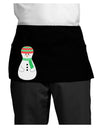 Cute Snowman Matryoshka Nesting Doll - Christmas Dark Adult Mini Waist Apron, Server Apron-Mini Waist Apron-TooLoud-Black-One-Size-Davson Sales