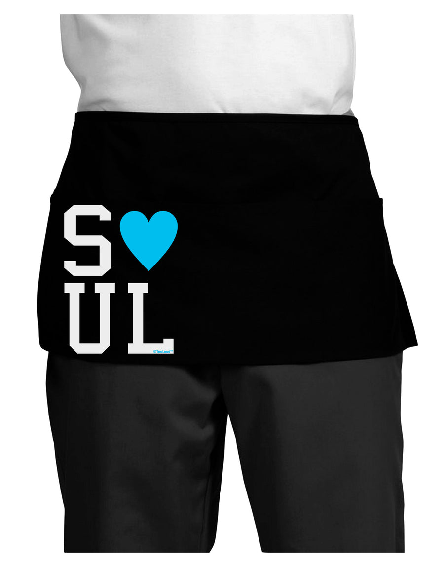 Matching Soulmate Design - Soul - Blue Dark Adult Mini Waist Apron, Server Apron by TooLoud-Mini Waist Apron-TooLoud-Black-One-Size-Davson Sales