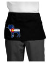 Grunge Colorado Emblem Flag Dark Dark Adult Mini Waist Apron-Aprons - Waist-TooLoud-Black-One-Size-Davson Sales