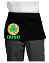 Shamrock Button - Irish Dark Adult Mini Waist Apron, Server Apron by TooLoud-Mini Waist Apron-TooLoud-Black-One-Size-Davson Sales