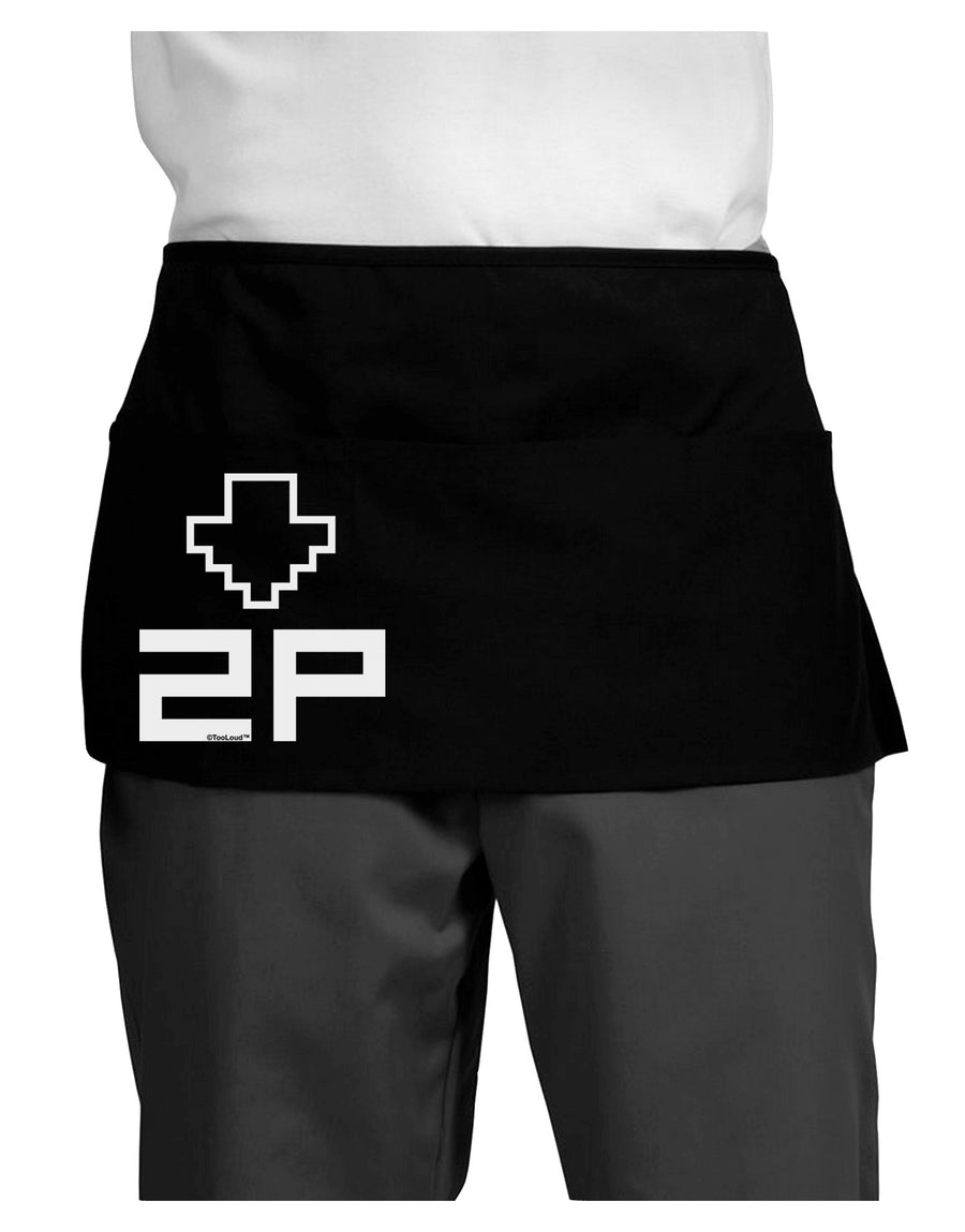 Player Two Selection Icon Dark Adult Mini Waist Apron, Server Apron-Mini Waist Apron-TooLoud-Black-One-Size-Davson Sales