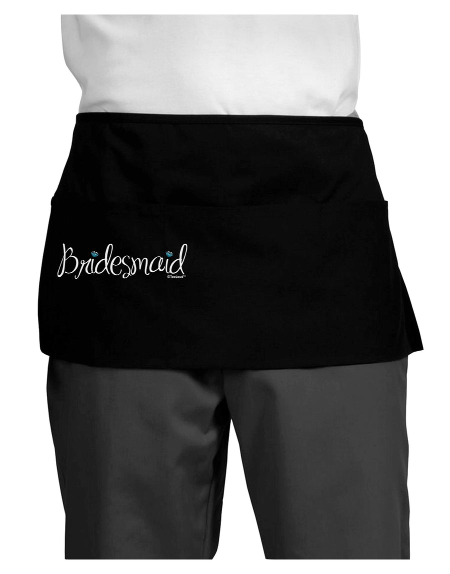 Bridesmaid Design - Diamonds - Color Dark Adult Mini Waist Apron, Server Apron-Mini Waist Apron-TooLoud-Black-One-Size-Davson Sales