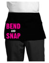 Bend and Snap Pink Text Dark Adult Mini Waist Apron, Server Apron-Mini Waist Apron-TooLoud-Black-One-Size-Davson Sales