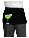 Green Margarita with Lime - Cinco de Mayo Dark Adult Mini Waist Apron, Server Apron by TooLoud-Mini Waist Apron-TooLoud-Black-One-Size-Davson Sales