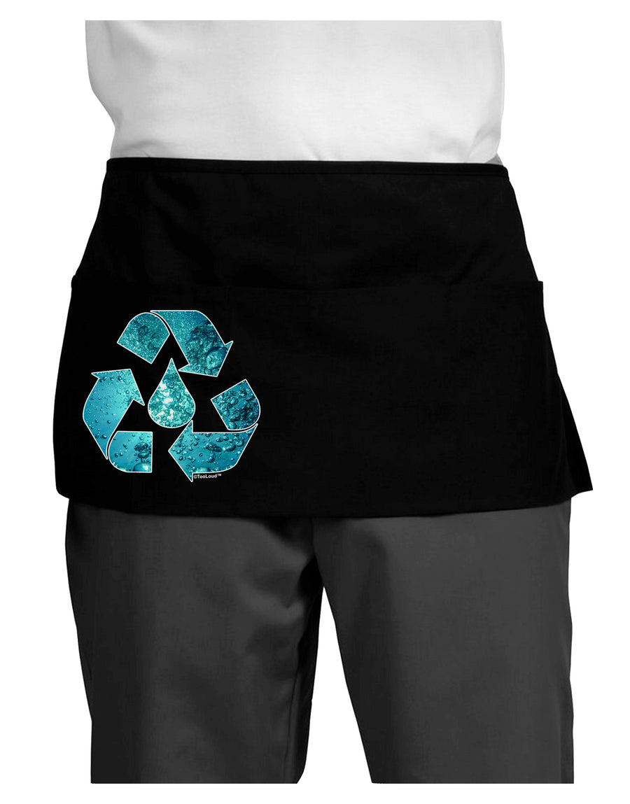 Water Conservation Dark Adult Mini Waist Apron, Server Apron by TooLoud-Mini Waist Apron-TooLoud-Black-One-Size-Davson Sales