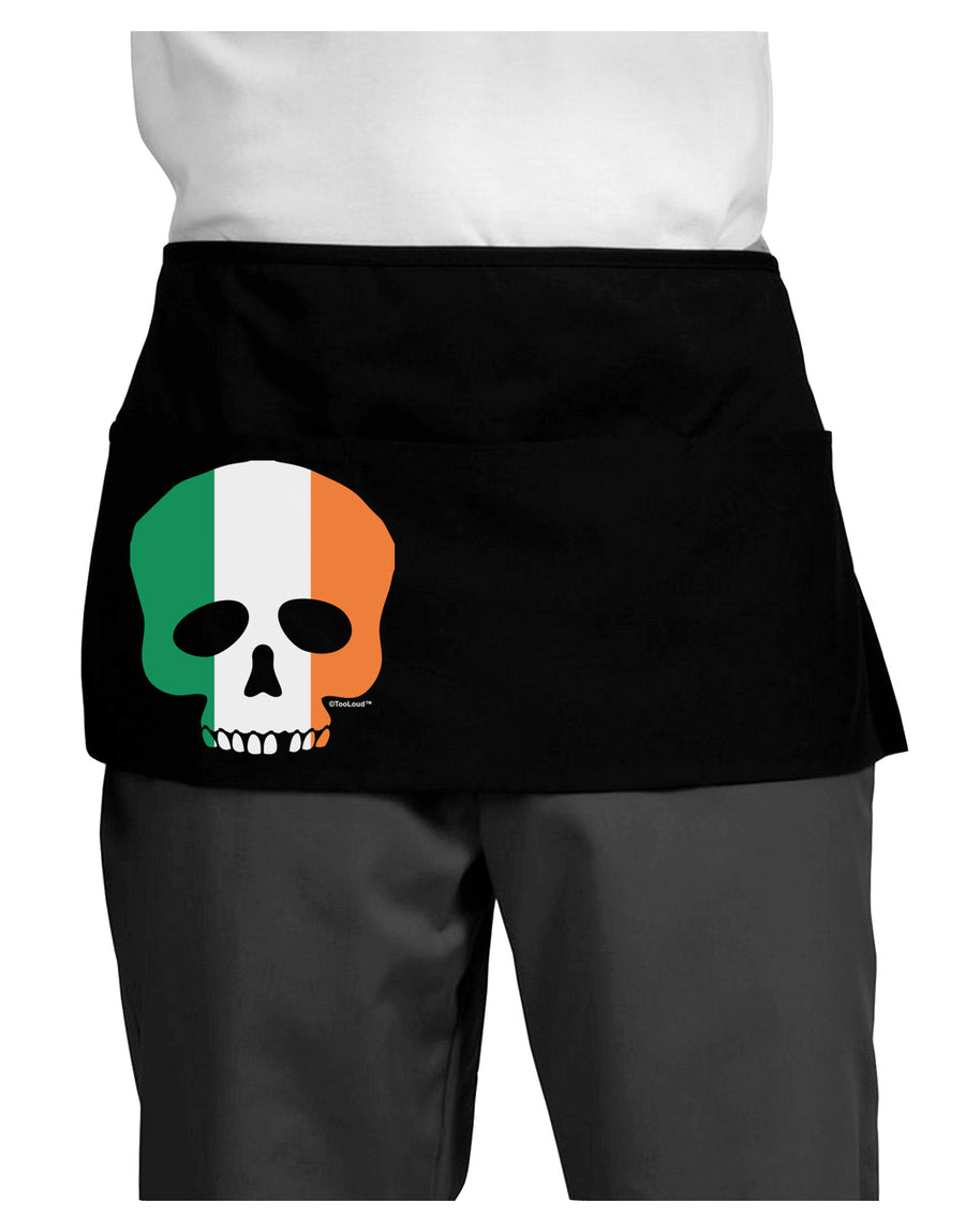 Skull Flag Ireland Dark Adult Mini Waist Apron, Server Apron-Mini Waist Apron-TooLoud-Black-One-Size-Davson Sales